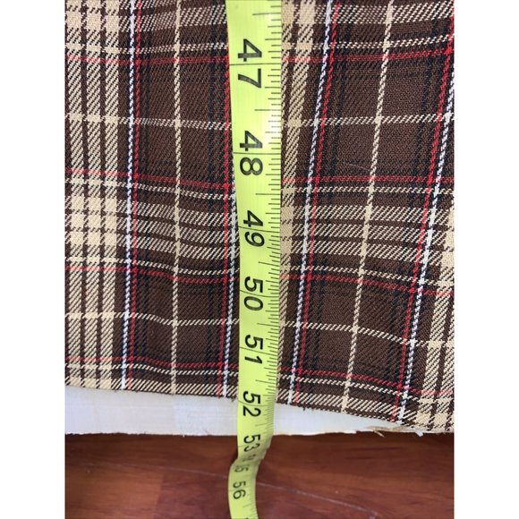 Vintage 1980-90s Moda Intl Womens Brown Plaid Button Front Dress Medium-USA Made - Picture 5 of 6